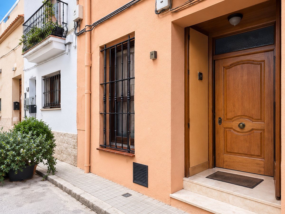 Fachada de una casa de pueblo en Vilassar de Dalt